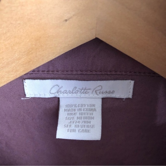 Charlotte Russe lightweight cotton mauve cropped jacket size M - Picture 8 of 14